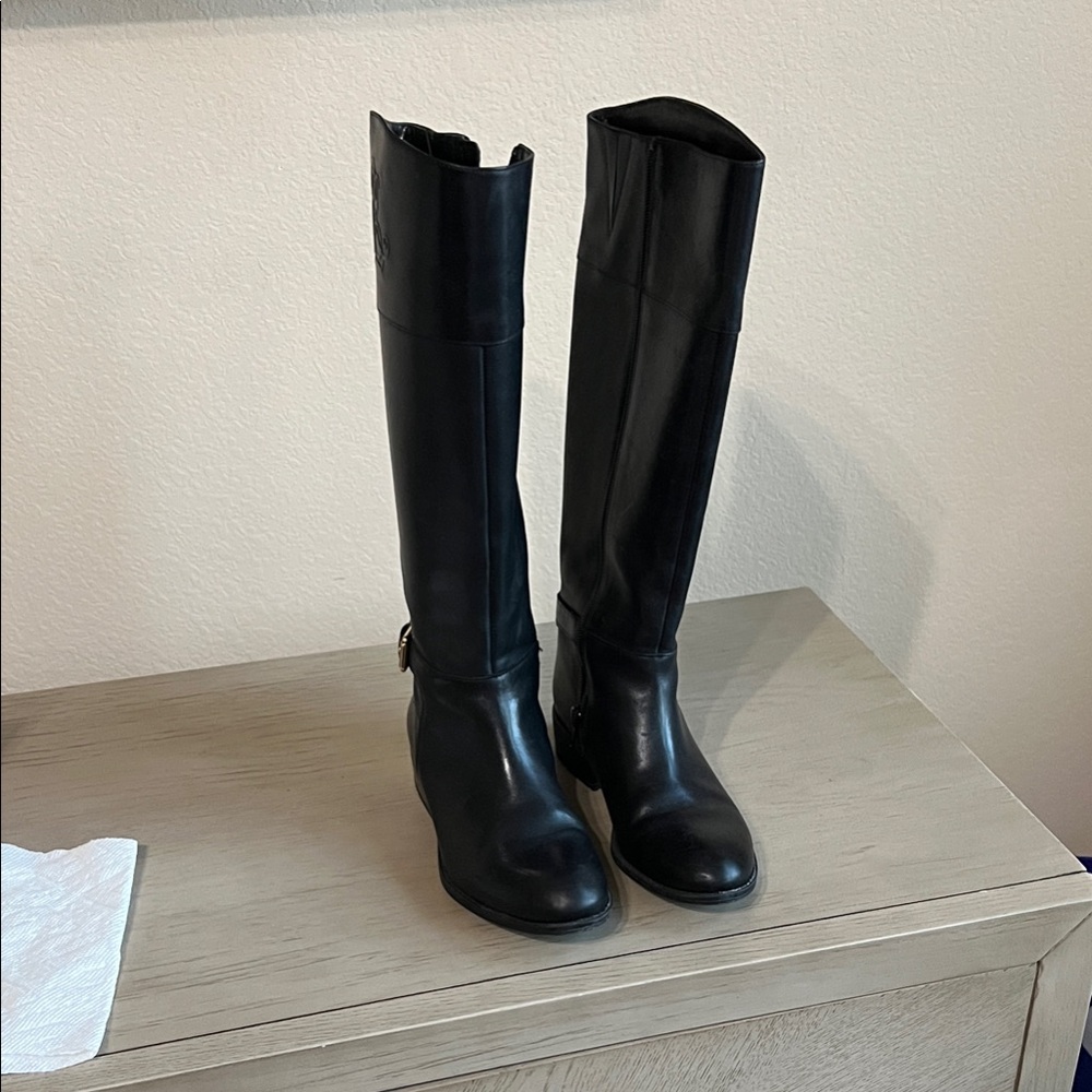 Ralph Lauren Black Over the Knee Boots